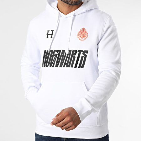 Harry Potter - Sweat Capuche Hybrid Hogwarts Blanc Noir