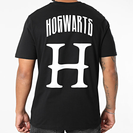 Harry Potter - Tee Shirt Oversize Large Hybrid Hogwarts Nero Bianco