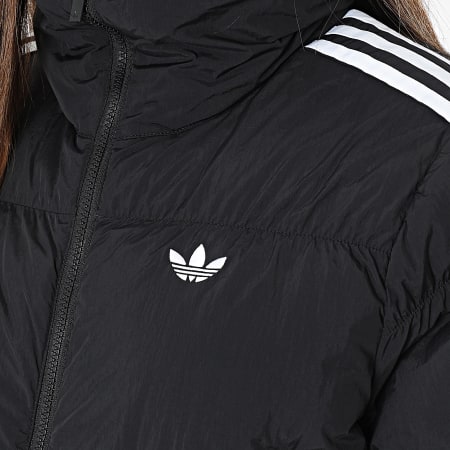 Adidas Originals - Doudoune A Bandes Femme Cropped Puffer JX2970 Noir