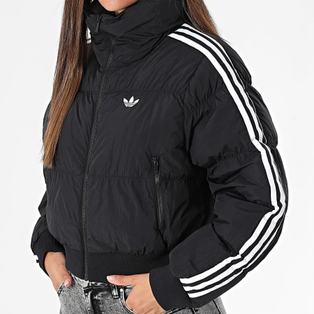 Adidas Originals - Doudoune A Bandes Femme Cropped Puffer JX2970 Noir