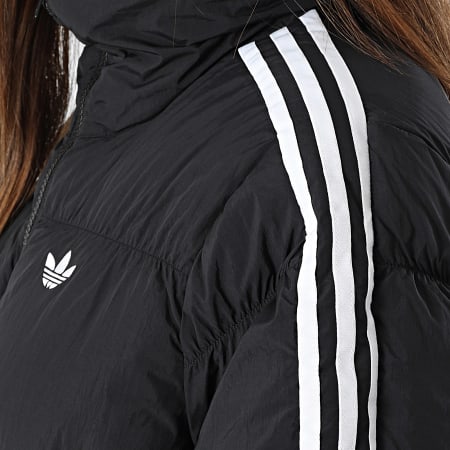 Adidas Originals - Doudoune A Bandes Femme Cropped Puffer JX2970 Noir