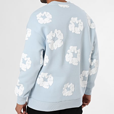 Classic Series - Sweat Crewneck 507 Bleu Ciel Blanc