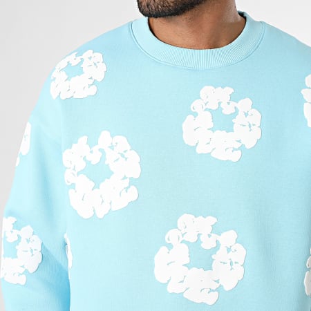 Classic Series - Sudadera cuello redondo 507 Azul claro Blanco