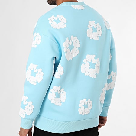 Classic Series - Sudadera cuello redondo 507 Azul claro Blanco