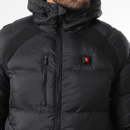 Comme Des Loups - Doudoune Capuche Chauffante Longue Everton Noir