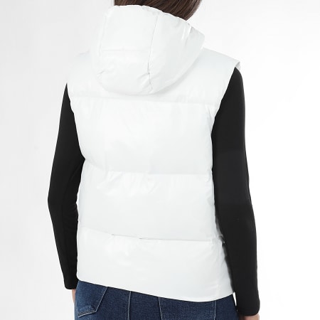 Comme Des Loups - Consolador sin mangas con capucha Tokyo White para mujer