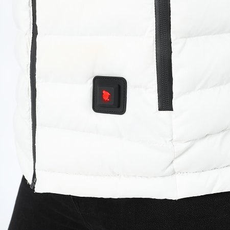 Comme Des Loups - Chaqueta de pluma cálida con capucha Victoria Mujer Blanco Negro