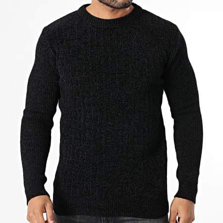 KZR - Pull 080 Noir Chiné