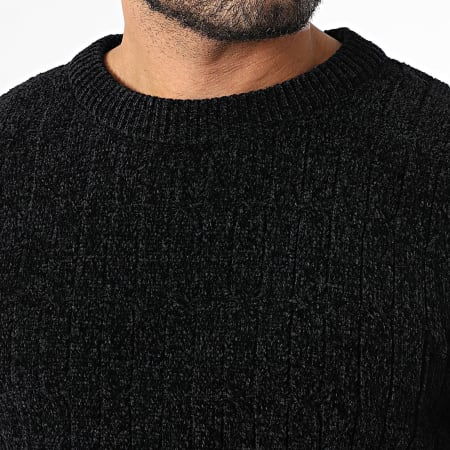 KZR - Pull 080 Noir Chiné