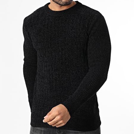 KZR - Pull 080 Noir Chiné