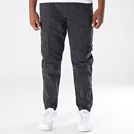 KZR - 008 Pantalones Cargo Gris Carbón
