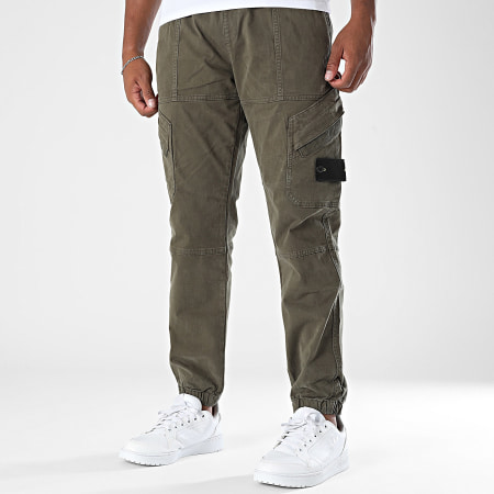 KZR - 008 Calças Cargo Cáqui Verde