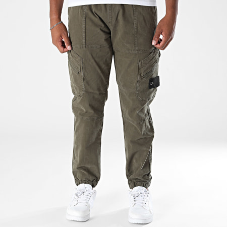 KZR - 008 Calças Cargo Cáqui Verde