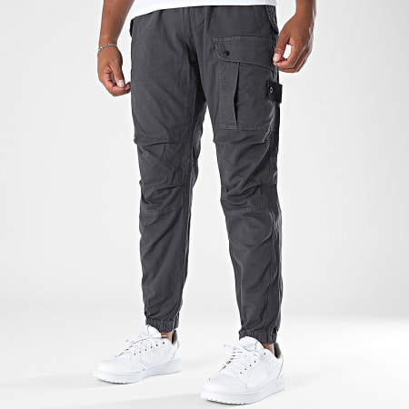 KZR - 002 Pantalones Cargo Gris Carbón
