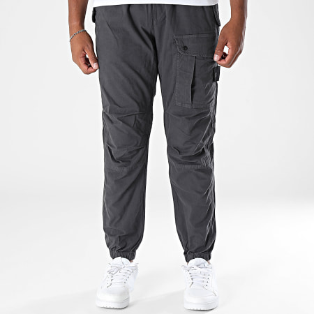KZR - 002 Pantalones Cargo Gris Carbón