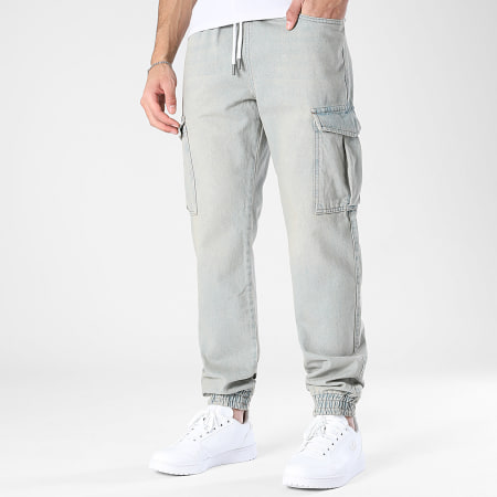 LBO - Pantalón Jogger Vaquero Cargo Relaxed Fit 4014 azul lavado