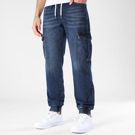 LBO - Jogger Pant Jean Cargo Relaxed Fit 4015 Bleu Brut