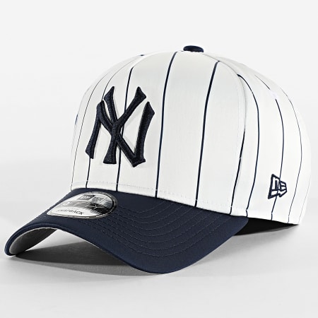 New Era - Casquette 9Fifty Satin Pinstripe NY Yankees 60724075 Blanc Bleu Marine