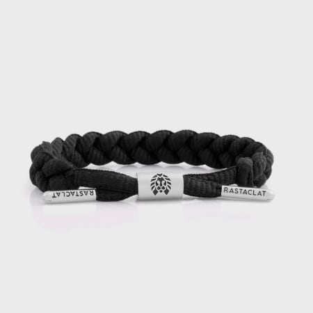 Rastaclat - Bracelet Onyx Silver Noir Argenté
