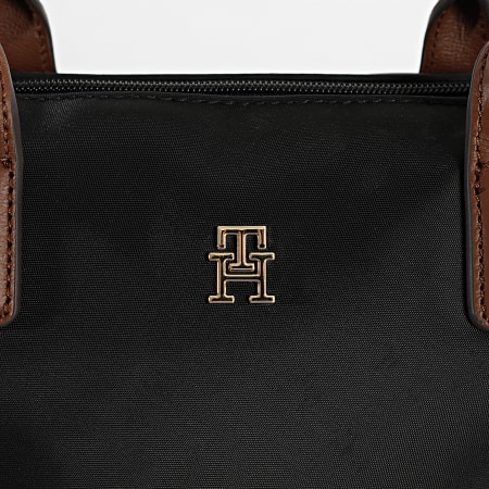 Tommy Hilfiger - Sac A Main Femme Popette Mini Tote 7709 Noir Marron Doré
