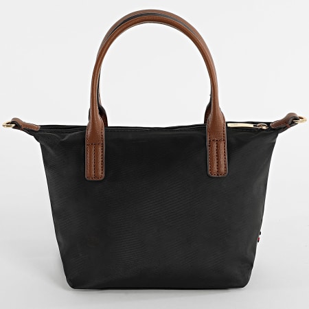Tommy Hilfiger - Sac A Main Femme Popette Mini Tote 7709 Noir Marron Doré