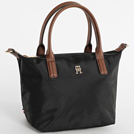 Tommy Hilfiger - Sac A Main Femme Popette Mini Tote 7709 Noir Marron Doré