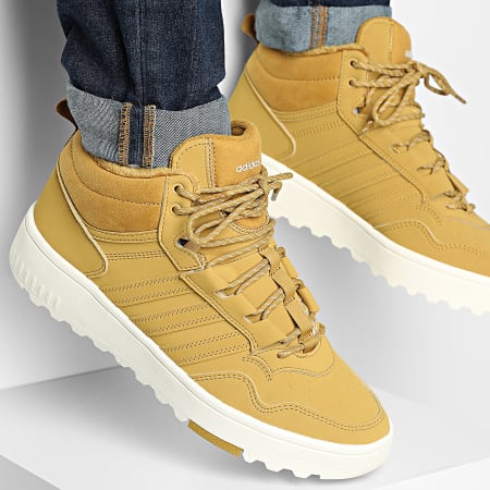 Adidas Sportswear - Baskets Montantes Hoops 4.0 Mid Winterized JQ5365 Preloved Bronze Off White