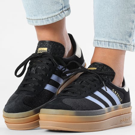 Adidas Originals - Baskets Femme Gazelle Bold JR5965 Core Black Blue Spark Wonder White