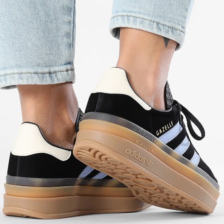 Adidas Originals - Baskets Femme Gazelle Bold JR5965 Core Black Blue Spark Wonder White