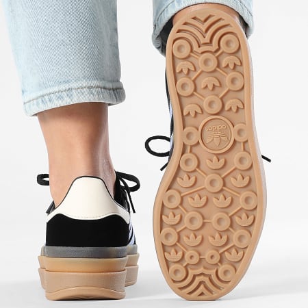 Adidas Originals - Baskets Femme Gazelle Bold JR5965 Core Black Blue Spark Wonder White