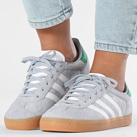 Adidas Originals - Baskets Femme Gazelle JR5954 Halo Silver Footwear White Green