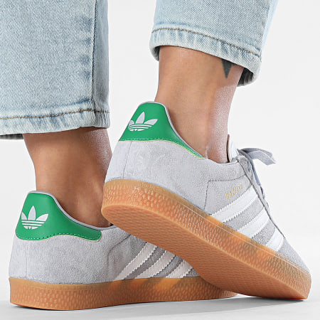 Adidas Originals - Baskets Femme Gazelle JR5954 Halo Silver Footwear White Green