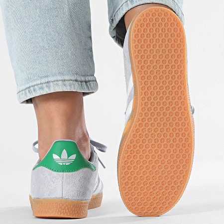 Adidas Originals - Baskets Femme Gazelle JR5954 Halo Silver Footwear White Green