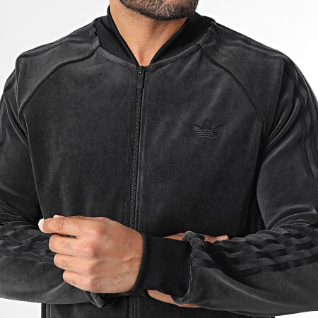 Adidas Originals - Veste Zippée Velours A Bandes SST Adicolor JX1559 Noir