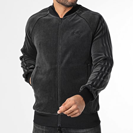 Adidas Originals - Veste Zippée Velours A Bandes SST Adicolor JX1559 Noir