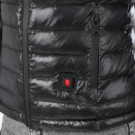 Comme Des Loups - Chaqueta de pluma cálida con capucha Victoria Women's Black White