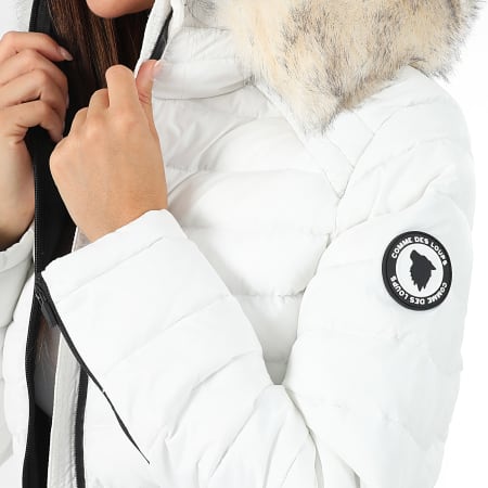 Comme Des Loups - Chaqueta de plumón con capucha blanca Victoria, mujer