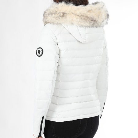 Comme Des Loups - Chaqueta de plumón con capucha blanca Victoria, mujer