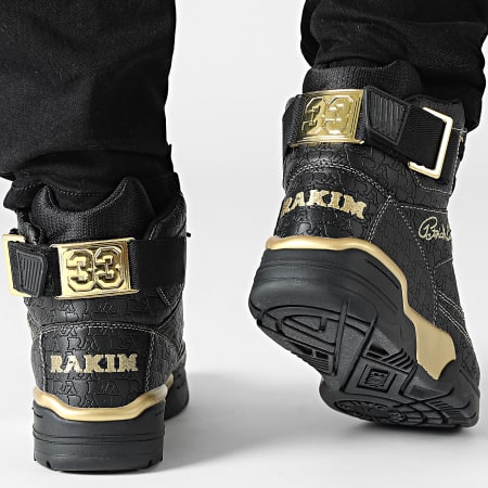 Ewing Athletics - Baskets Montantes Ewing 33 Hi X Rakim 1BM02398 Black Gold