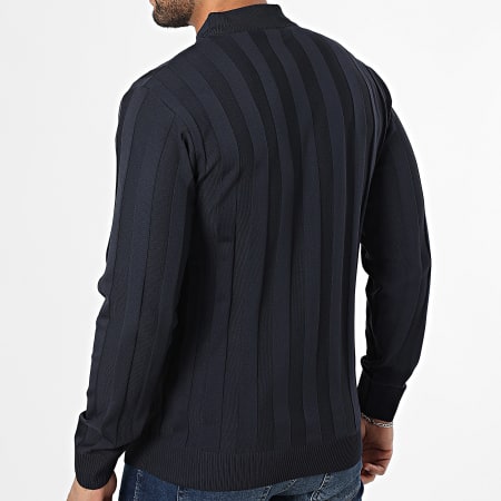 Classic Series - Pull Col Cheminée 101 Bleu Marine