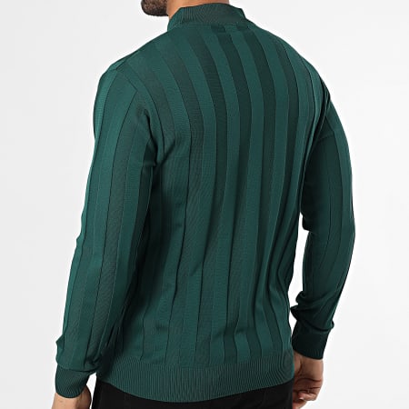 Mackten - Pull Col Cheminée 101 Vert Foncé