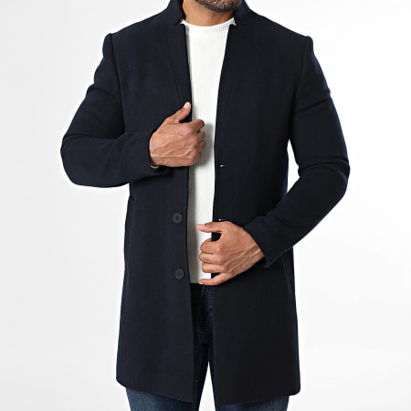 Mackten - Manteau Long 464 Bleu Marine