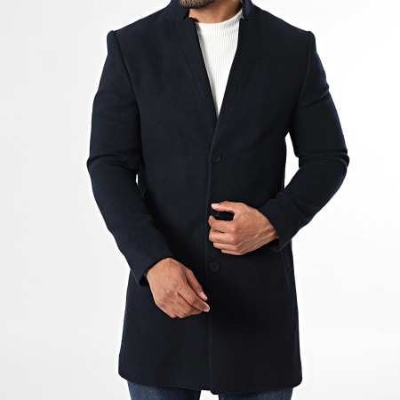 Mackten - Manteau Long 464 Bleu Marine