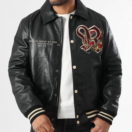 Redskins - Veste Cuir Zippée Bruce Legend Noir