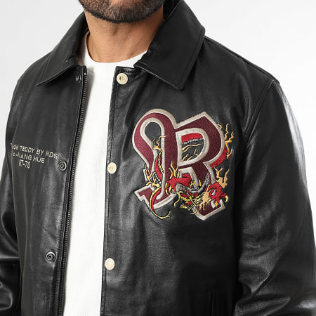 Redskins - Veste Cuir Zippée Bruce Legend Noir