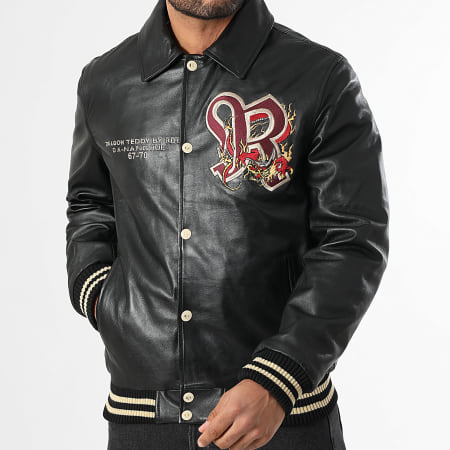 Redskins - Veste Cuir Zippée Bruce Legend Noir