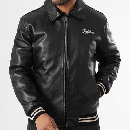 Redskins - Spark Legend Zipped Leather Jacket Black - Ryses