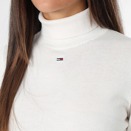 Tommy Jeans - Pull Col Roulé Femme Essential 6721 Beige Clair