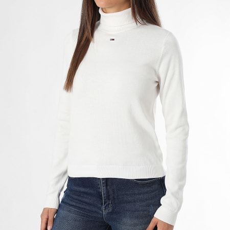 Tommy Jeans - Pull Col Roulé Femme Essential 6721 Beige Clair