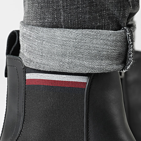 Tommy Hilfiger - Chelsea Boots Cleated Hilfiger Leather Chelsea 728 Black